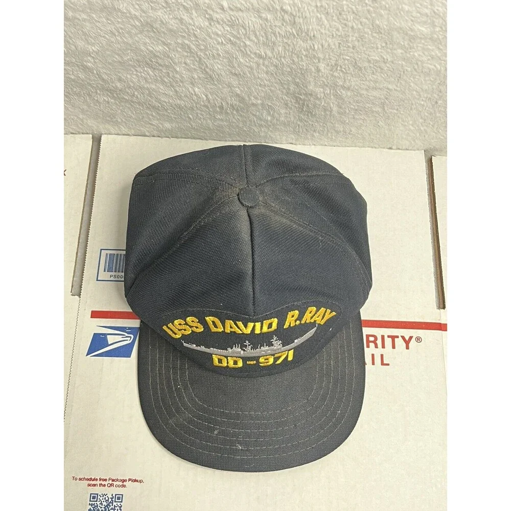 Vintage USS David R. Ray (DD-971) SnapBack Hat/Cap - Made in the USA
